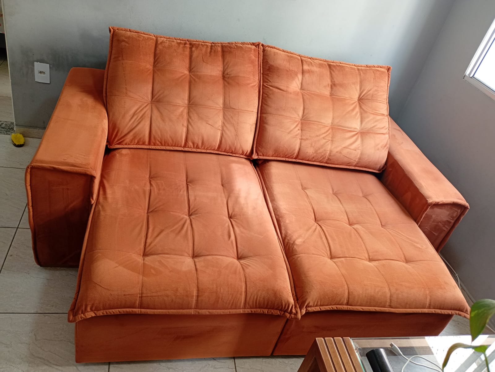 Sofá de Tecido depois da limpeza