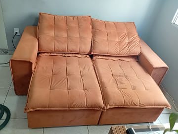 Sofá de Tecido antes da limpeza